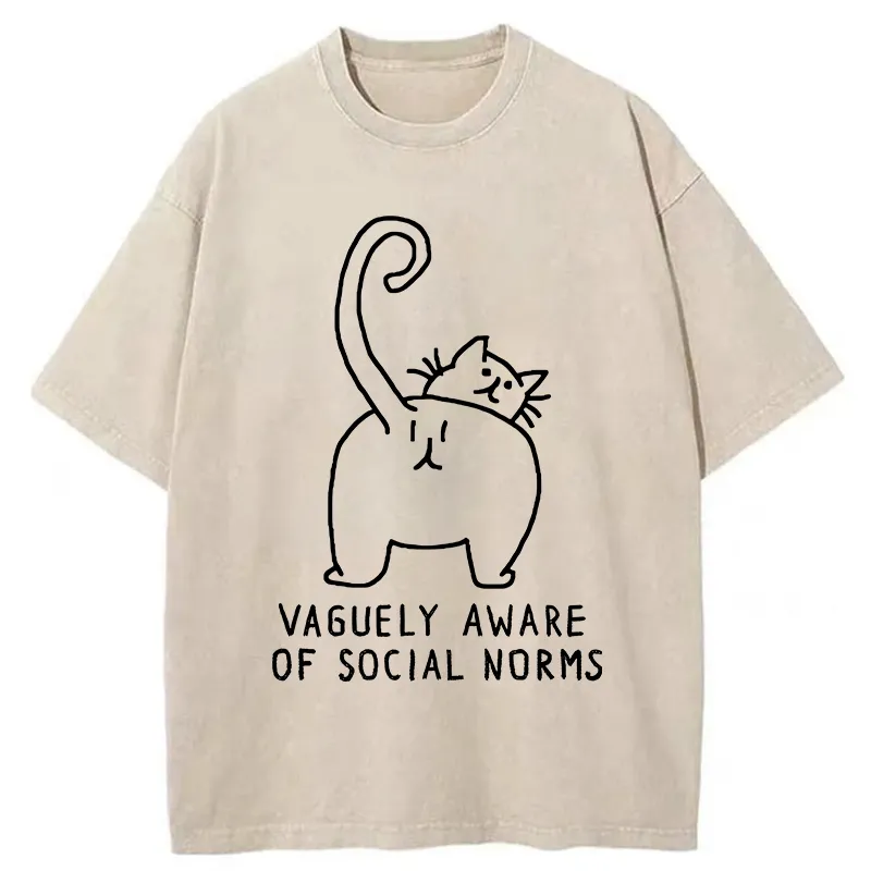 Tokyo-Tiger Vague Understanding Funny Washed T-Shirt