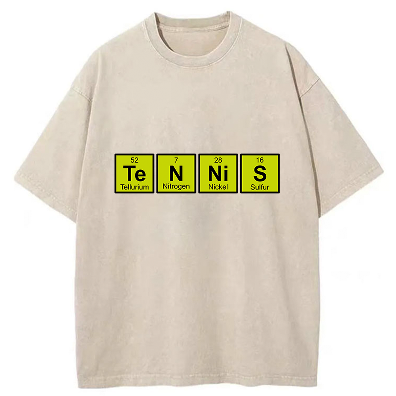 Tokyo-Tiger Tennis Periodic Table Washed T-Shirt
