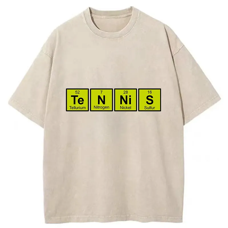 Tokyo-Tiger Tennis Periodic Table Washed T-Shirt