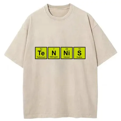 Tokyo-Tiger Tennis Periodic Table Washed T-Shirt