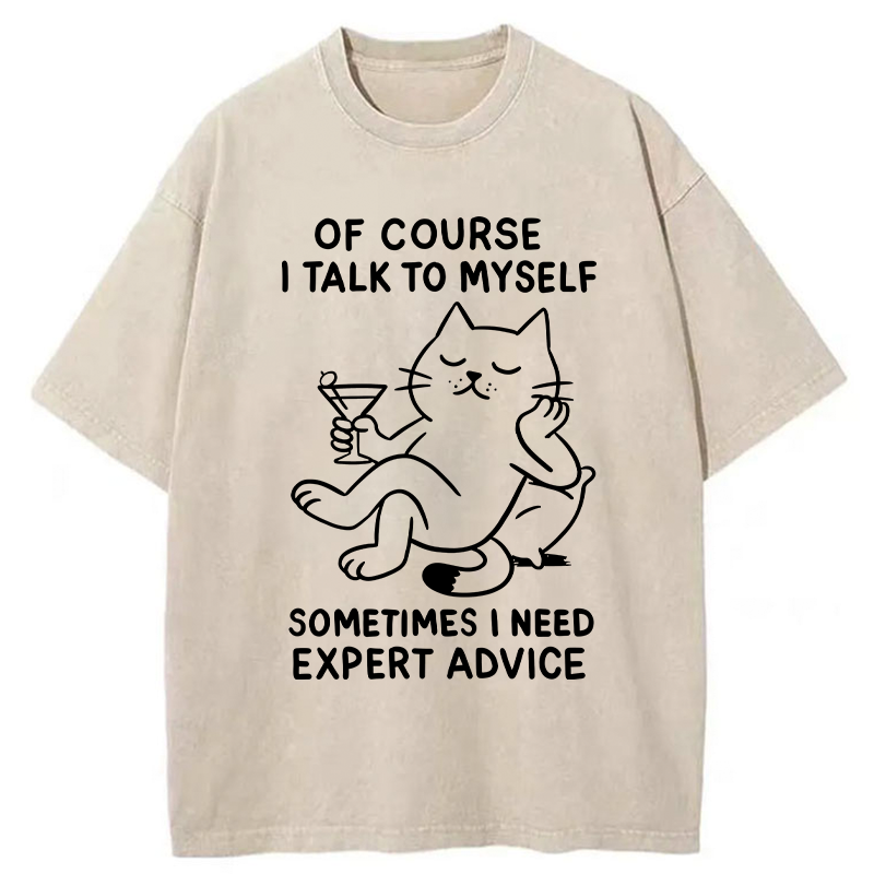 Tokyo-Tiger Cat Talking To Itself Washed T-Shirt