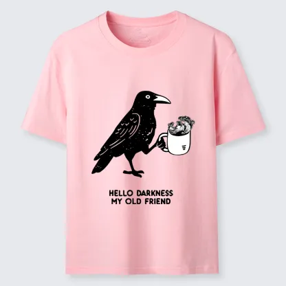 Tokyo-Tiger Crow Drinking Black Coffee Funny Classic T-Shirt