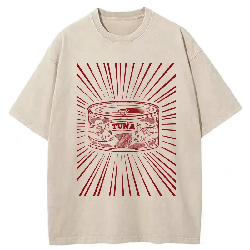 Tokyo-Tiger Canned Tuna Washed T-Shirt
