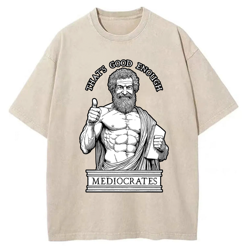Tokyo-Tiger Humorous Ancient Philosopher Washed T-Shirt
