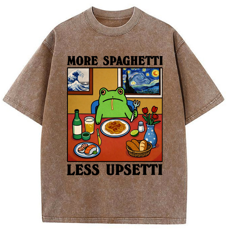 Tokyo-Tiger More Spaghetti Less Upsetti Frog Washed T-Shirt