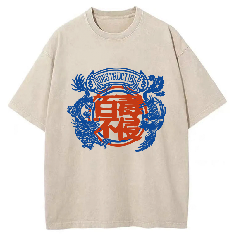 Tokyo-Tiger Indestructible Kanji Washed T-Shirt