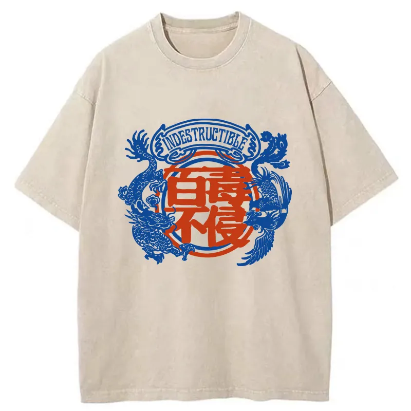 Tokyo-Tiger Indestructible Kanji Washed T-Shirt