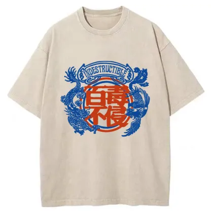 Tokyo-Tiger Indestructible Kanji Washed T-Shirt