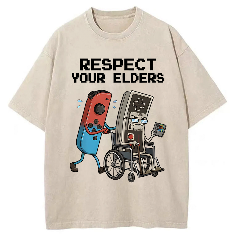 Tokyo-Tiger Respect Your Elders Washed T-Shirt