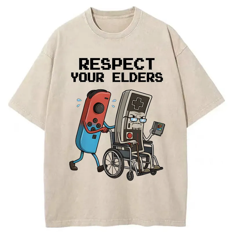 Tokyo-Tiger Respect Your Elders Washed T-Shirt