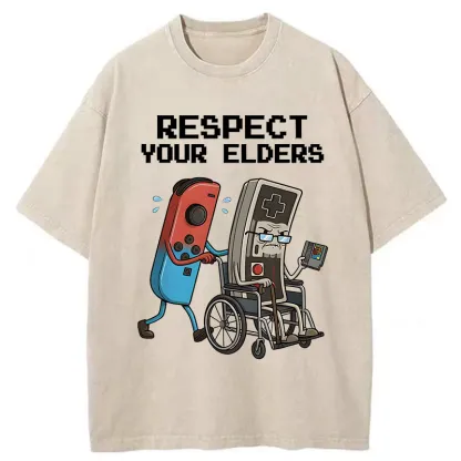 Tokyo-Tiger Respect Your Elders Washed T-Shirt