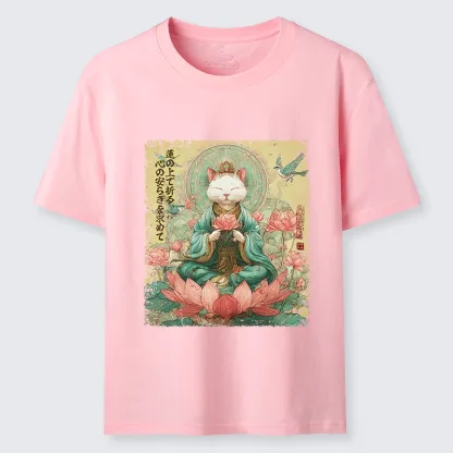 Tokyo-Tiger Lotus Whisper Cat:Calm Reflections Classic T-Shirt