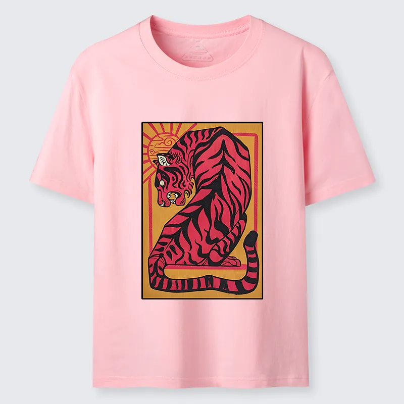 Tokyo-Tiger Powerful Tiger Woodcut Print Classic T-Shirt