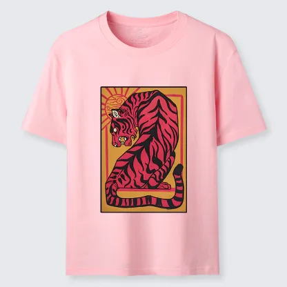 Tokyo-Tiger Powerful Tiger Woodcut Print Classic T-Shirt