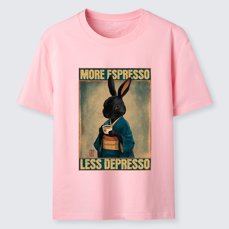 Tokyo-Tiger More Espresso Less Depresso Rabbit Classic T-Shirt
