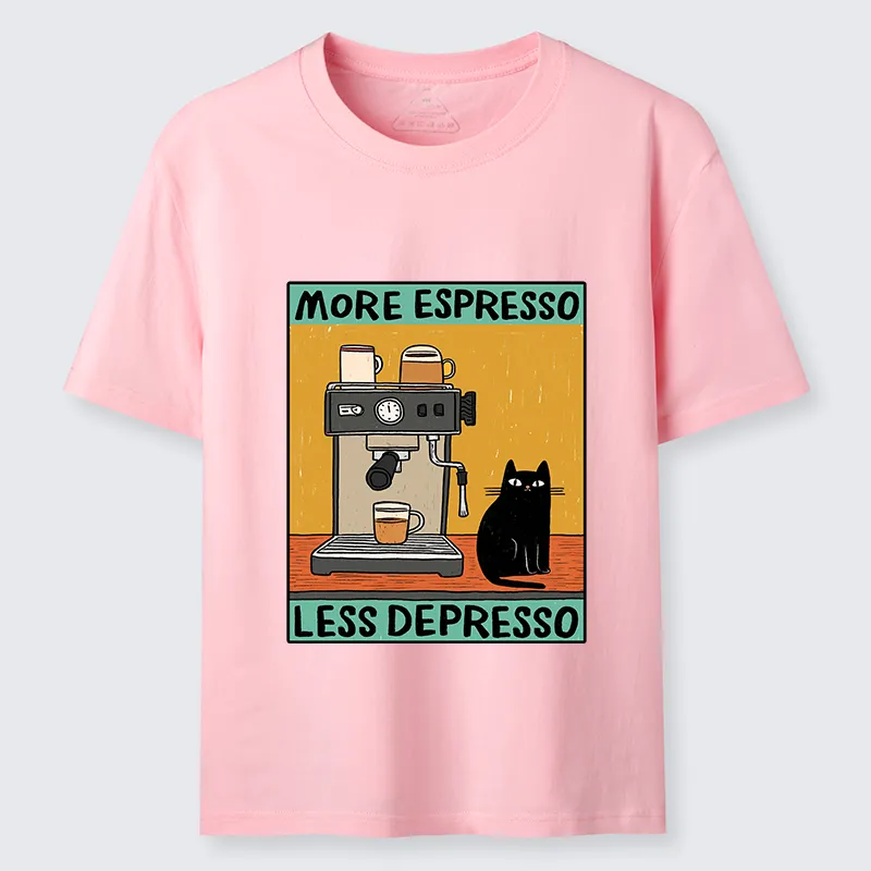 Tokyo-Tiger More Espresso Less Depresso Cute Cat Classic T-Shirt
