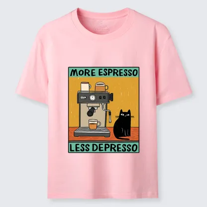 Tokyo-Tiger More Espresso Less Depresso Cute Cat Classic T-Shirt