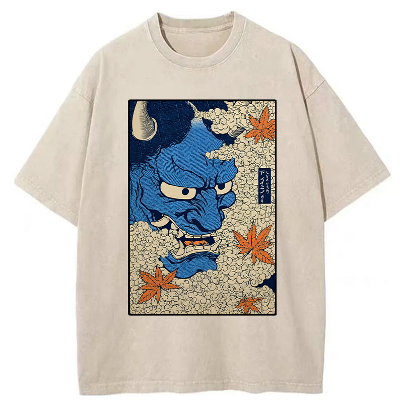 Tokyo-Tiger Japanese Demons Washed T-Shirt