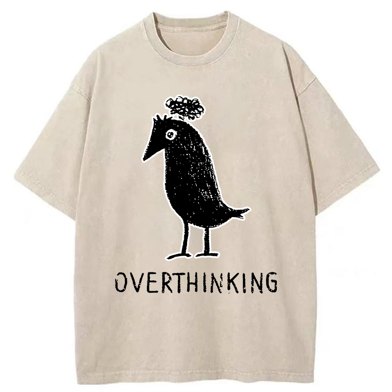 Tokyo-Tiger Overthinking Crow Washed T-Shirt
