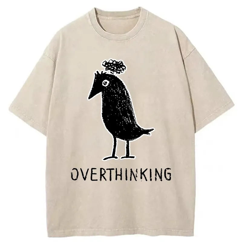 Tokyo-Tiger Overthinking Crow Washed T-Shirt