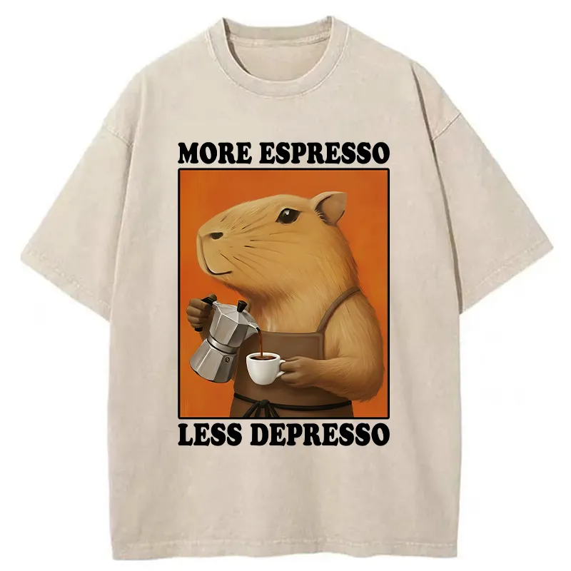 Tokyo-Tiger Capybar Barista Washed T-Shirt