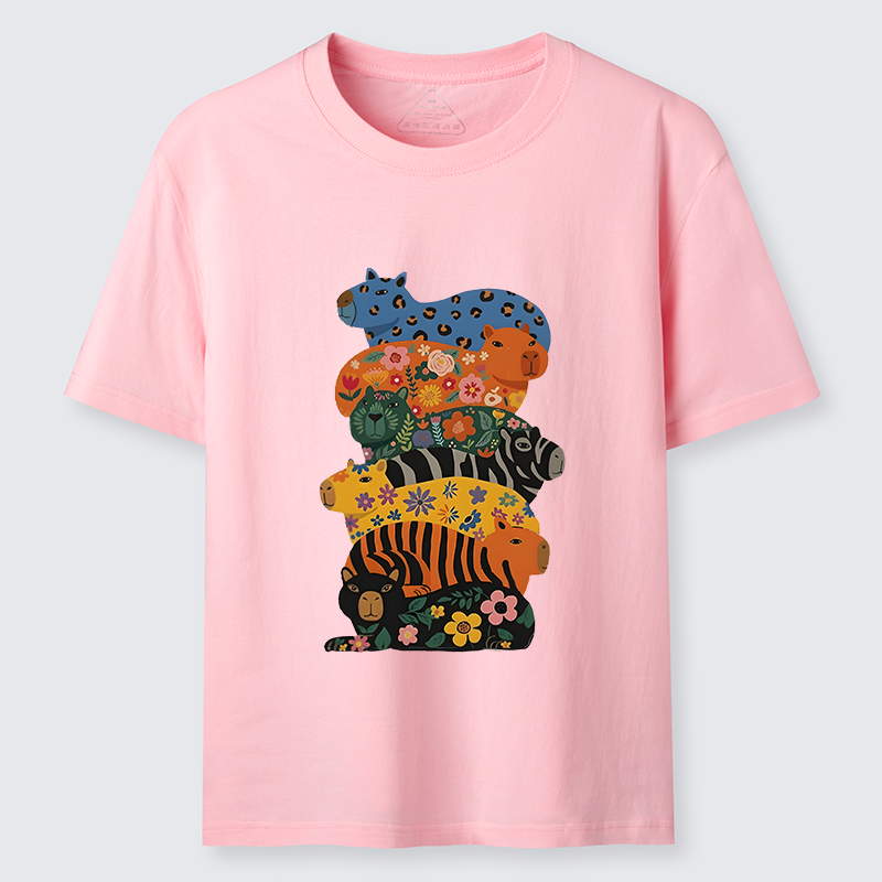 Tokyo-Tiger Cute Colorful Capybaras Classic T-Shirt