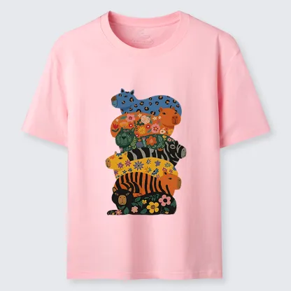 Tokyo-Tiger Cute Colorful Capybaras Classic T-Shirt