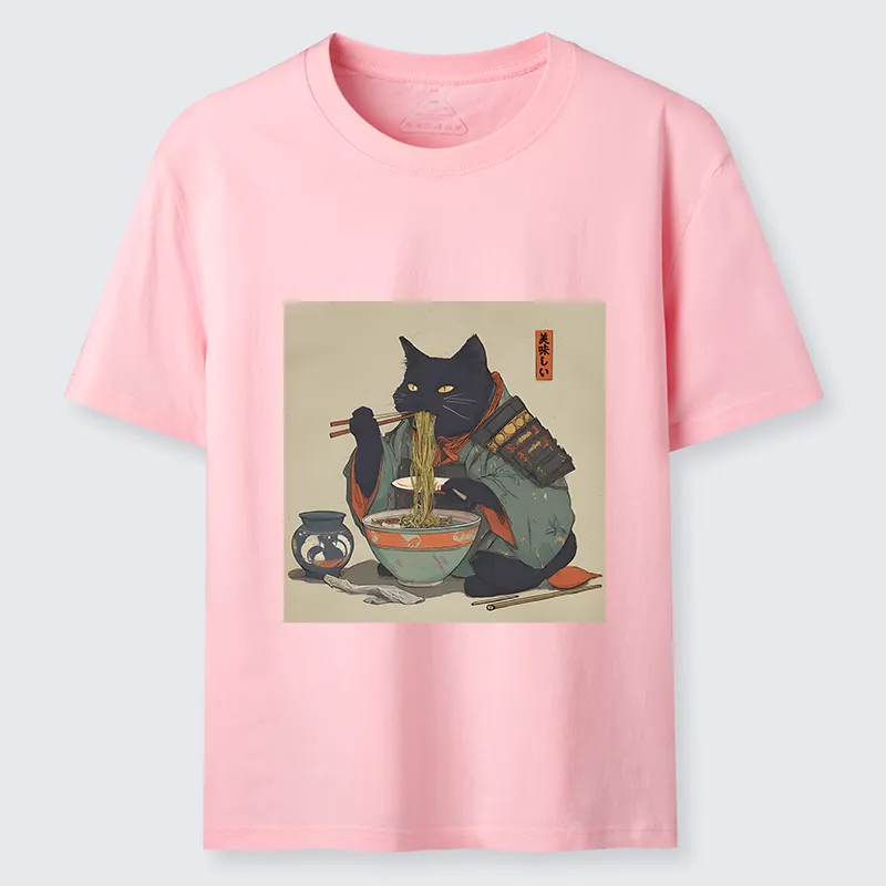 Tokyo-Tiger Cat Warrior Eating Ramen Classic T-Shirt