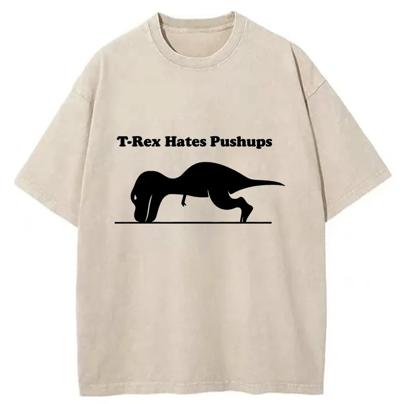 Tokyo-Tiger Dinosaurs Couldn't Do Push-ups Washed T-Shirt