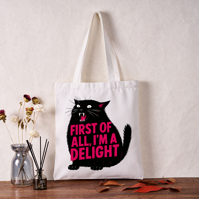 Tokyo-Tiger Roaring Black Cat Tote Bag