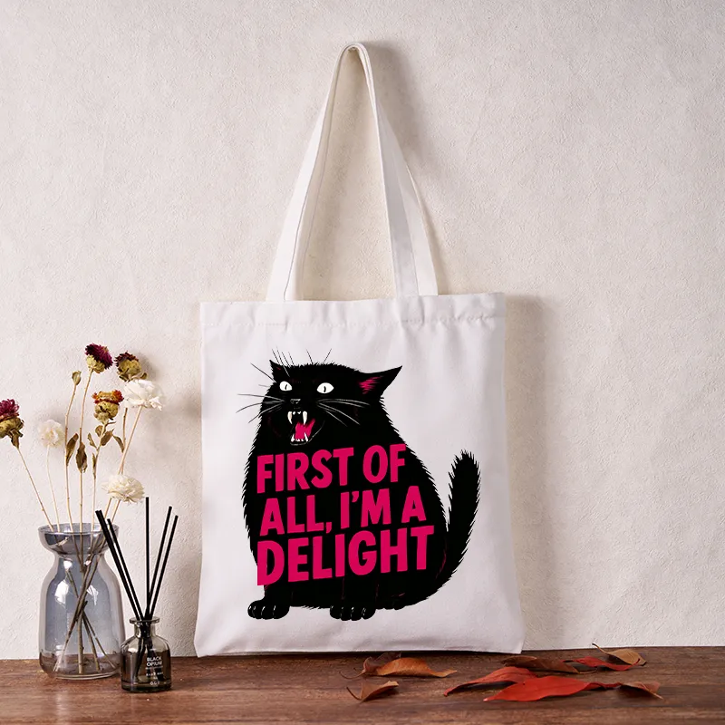 Tokyo-Tiger Roaring Black Cat Tote Bag
