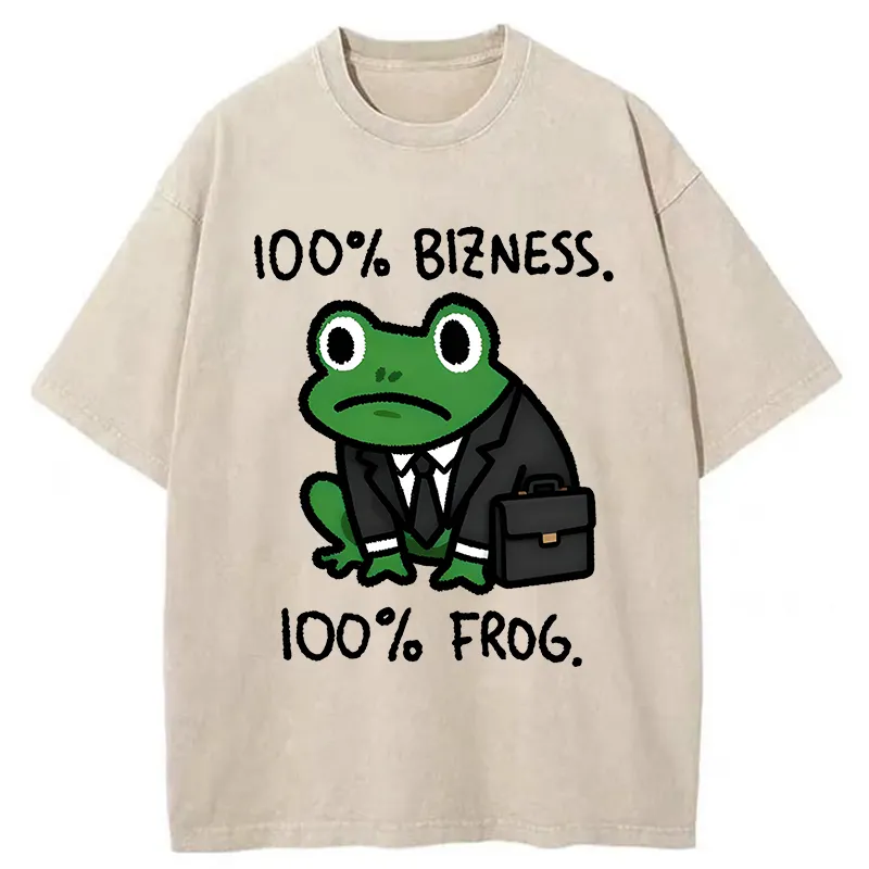 Tokyo-Tiger 100% Bizness 100% Frog Washed T-Shirt Sale