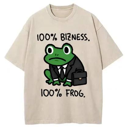 Tokyo-Tiger 100% Bizness 100% Frog Washed T-Shirt