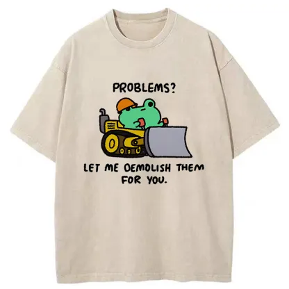 Tokyo-Tiger Help You Solve The Problem Washed T-Shirt