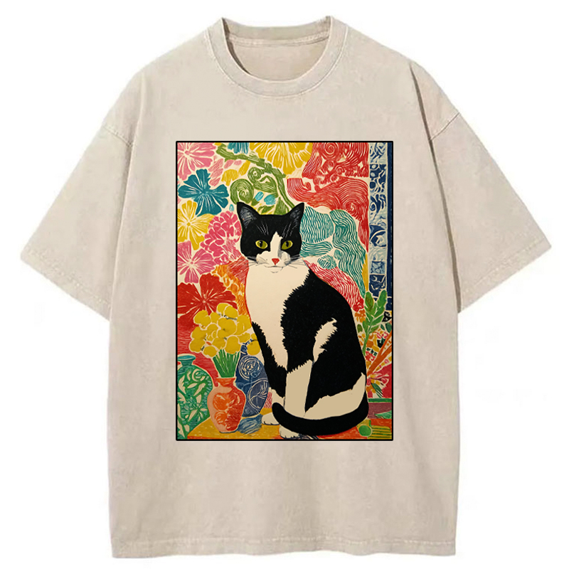 Tokyo-Tiger Silence And Petals Washed T-Shirt
