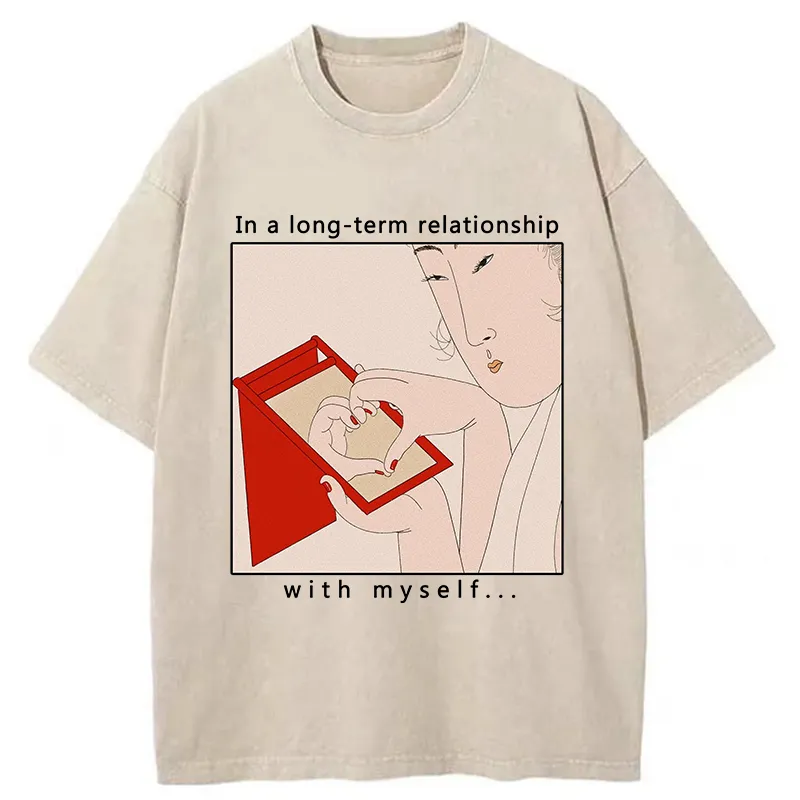 Tokyo-Tiger Self-love Funny Washed T-Shirt