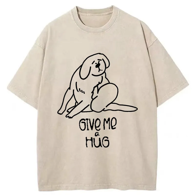 Tokyo-Tiger Dog Scratching Funny Washed T-Shirt