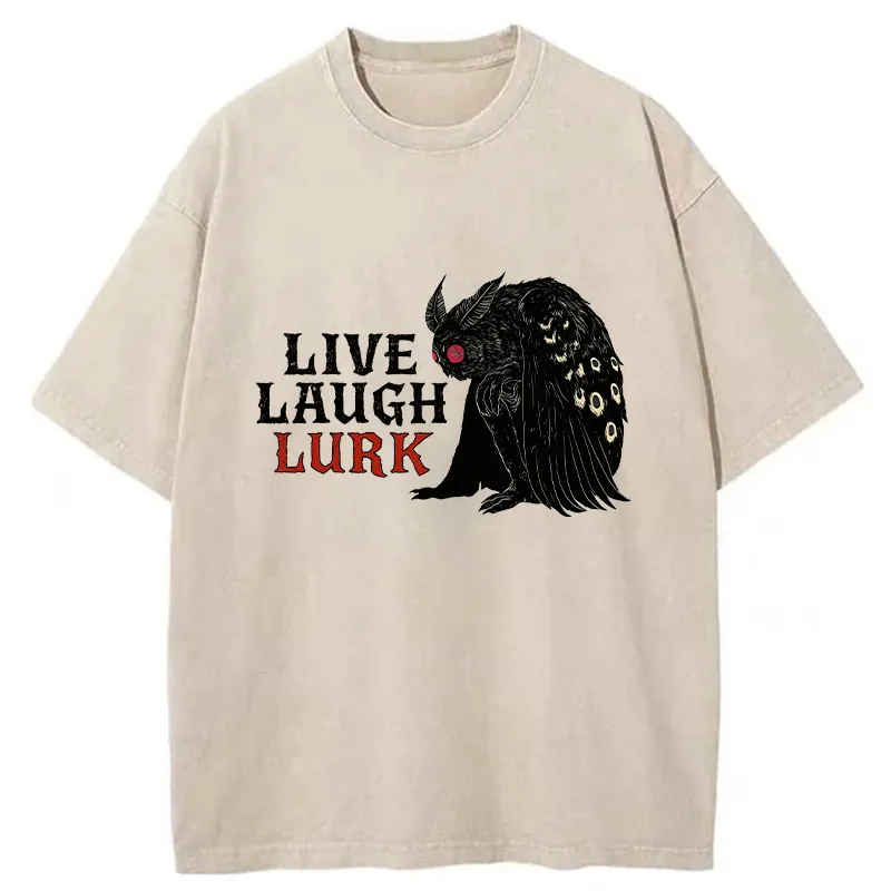 Tokyo-Tiger Mothman In The Shadows Washed T-Shirt