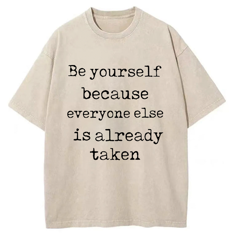 Tokyo-Tiger Be Yourself  Funny Washed T-Shirt