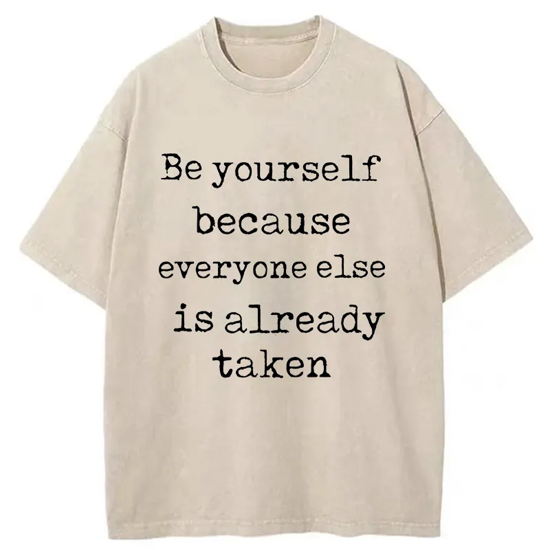 Tokyo-Tiger Be Yourself  Funny Washed T-Shirt