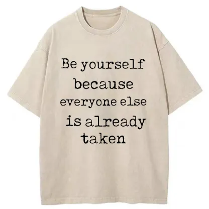 Tokyo-Tiger Be Yourself  Funny Washed T-Shirt