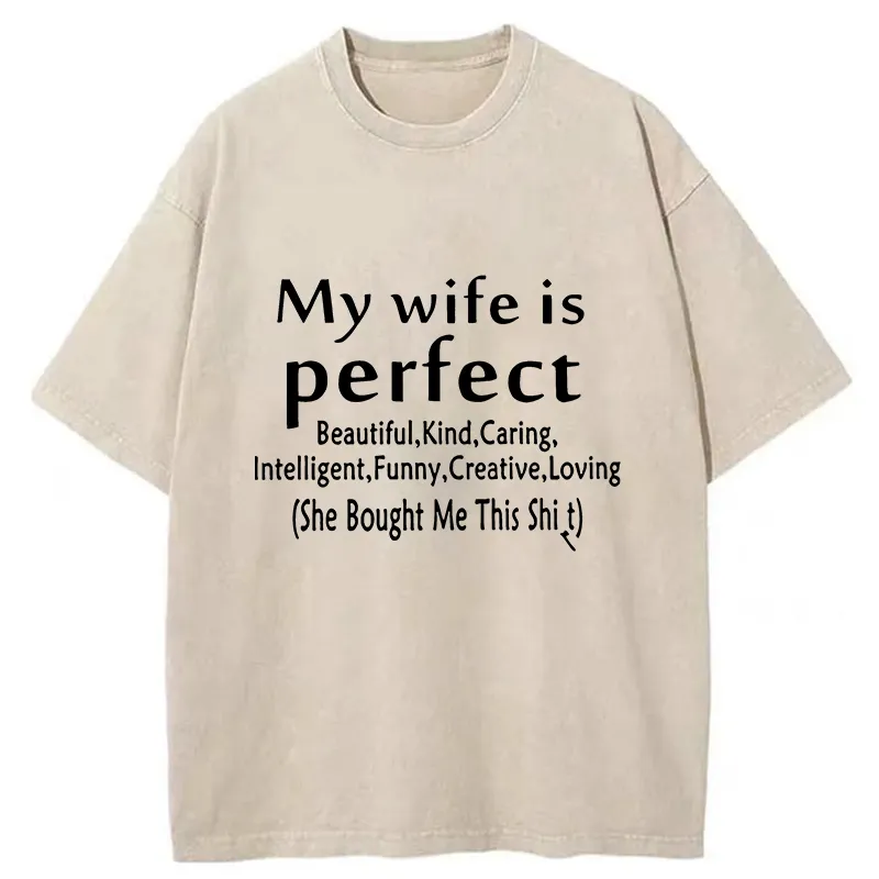 Tokyo-Tiger Praise My Wife Funny Washed T-Shirt Sale