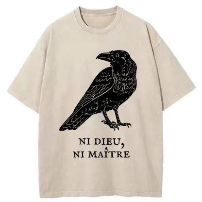 Tokyo-Tiger Crow Have A Strong Sense Of Self Washed T-Shirt
