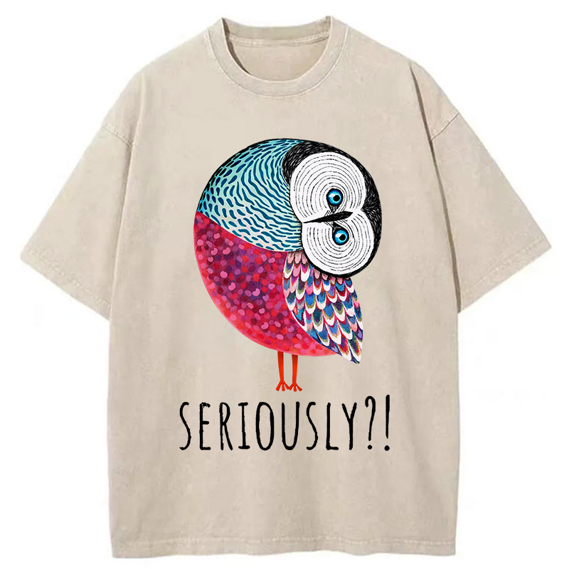 Tokyo-Tiger Bird's Question Washed T-Shirt