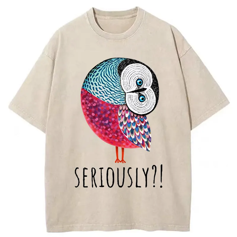 Tokyo-Tiger Bird's Question Washed T-Shirt