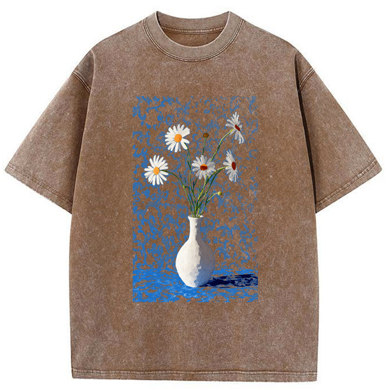 Tokyo-Tiger A Flowing Bouquet Washed T-Shirt