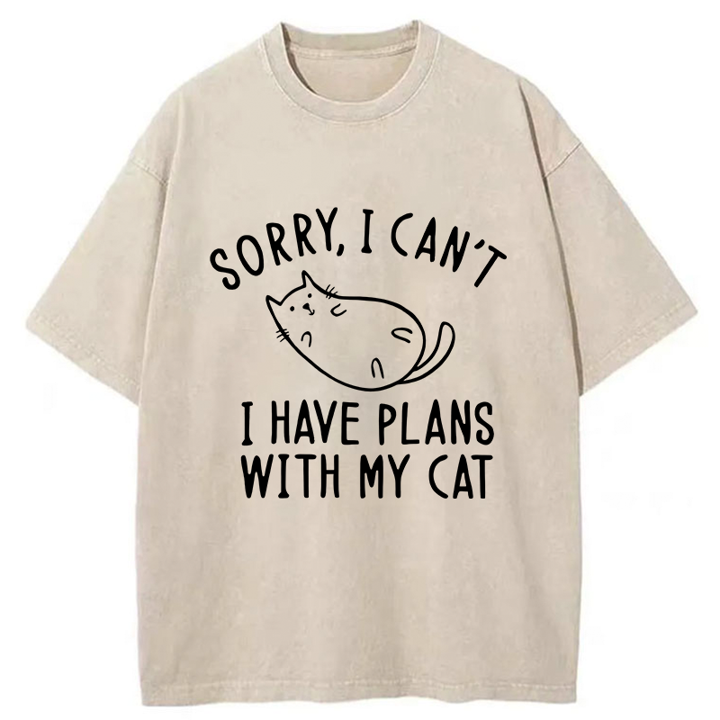 Tokyo-Tiger My Cat And I Have An Agreement Washed T-Shirt