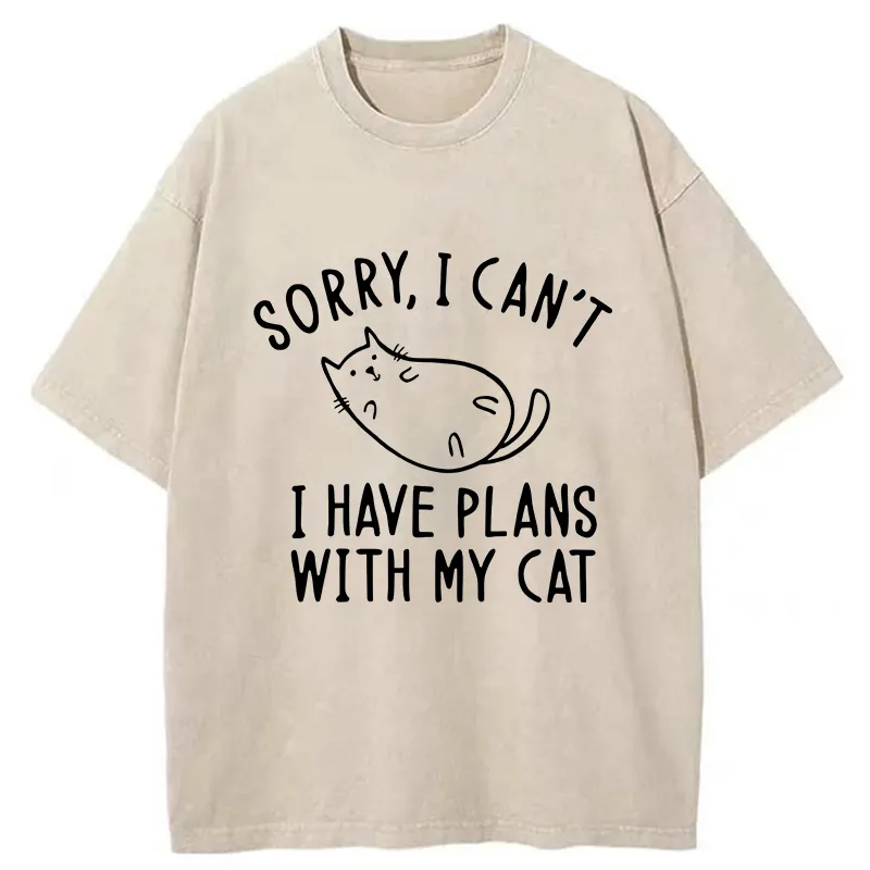 Tokyo-Tiger My Cat And I Have An Agreement Washed T-Shirt