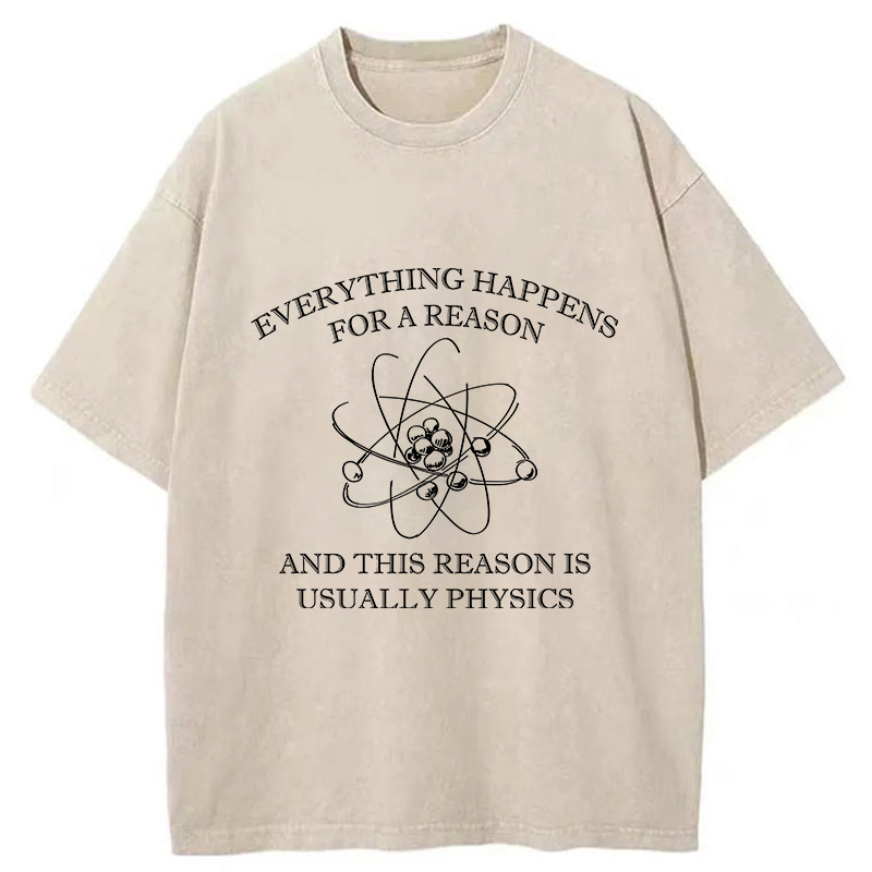 Tokyo-Tiger Everything Originates From Physics Washed T-Shirt