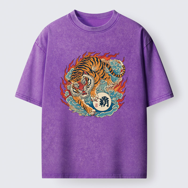 Tokyo-Tiger Tiger Of The Burning Sky Washed T-Shirt